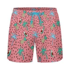กางเกงขาสั้นว่ายน้ำราคาถูก น้ำหนักเบา ผลิตจากโพลีเอสเตอร์ 100% สไตล์ไฮสตรีท แห้งเร็ว เหมาะสำหรับใส่ไปทะเลในฤดูร้อน พิมพ์ลายแบบรีดร้อนตามสั่ง - Product Image 5