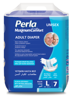 PERLA Popok Dewasa Sekali Pakai Ukuran XL Unisex Ultra Tipis Daya Serap Tinggi Bermotif Biru Kain Non Woven Anti Bocor Perekat Ajaib Terbaik