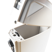 Cassaforte Portatile per Interni ed Esterni con Serratura a Chiave, Robusta e Sicura, Personalizzabile, in Lega di Zinco Beige ABA
