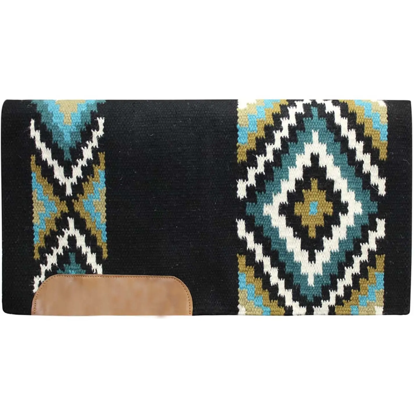 WHOLESALE EQUESTRIAN HORSE WESTERN SADDLE PAD NEWZEALAND WOOL MATERIAL WITH DD LEATHER PATCH CUSTOMIZE INNER MATERIAL SUPPLIER