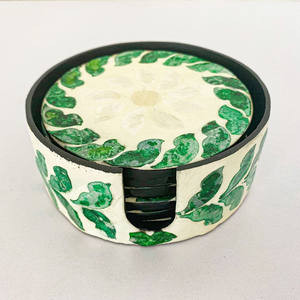 Hot Selling Natural Mother of Pearl Set of coaster for Party Decoration & Home Decoration Made in the Wholesale Factory - Product Image 3