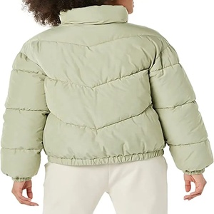 Chaqueta acolchada corta de Invierno para mujer personalizada de alta calidad 2026, prendas de vestir cortas al por mayor, cremallera de estilo informal a prueba de viento para mujer - Product Image 6