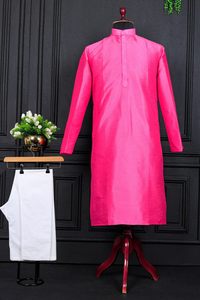 แบบดั้งเดิมสวมใส่เรยอนการเข้ารหัสลำดับ kurta กับชุดนอนไวน์ - Product Image 4