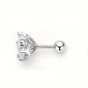 NOVAMART Fine GRA Certified D VVS1 Moissanite Stud <b>Earrings</b> <b>for</b> <b>Men</b> 0.3-1 Ct Round Radiant Sterling <b>Silver</b> Screw Back Wholesale - Product Image 3