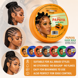 Cire Coiffante Papaye 100ml Fixation Forte Sans Accumulation Ni Écailles pour Tresses, Locs, Twists – Fournisseur Fabricant Produits de Beauté Papaye - Product Image 1