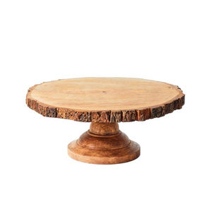 Support à gâteau en bois fait main ROSHAN HANDICRAFTS RH-M05, forme personnalisable, passe au lave-vaisselle, au four et au micro-ondes, idéal pour les mariages - Product Image 2