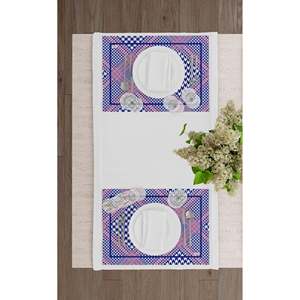 Juego de manteles de 6 piezas American Service de 50x35 cm con diseño a cuadros - Product Image 2