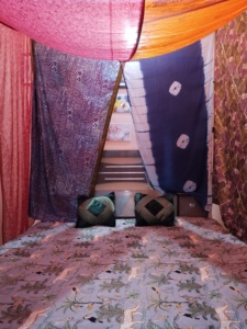 Boho Vintage King Size Canopy Curtains India Inspired Multi-<b>Bed</b> Bohemian Home Decor Mosquito Net <b>Tent</b> Camping Sari Saree <b>Beds</b> - Product Image 4