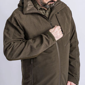 Veste tactique à coque souple pour hommes Veste d'hiver à capuche imperméable coupe-vent avec rembourrage en coton Motif de lettres respirantes - Product Image 2