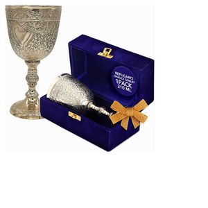 Cáliz de Latón Vintage 2024 |   Copa de Vino Medieval Renacentista del Rey Arturo, Regalo para Comunión y Juego de Decoración Coleccionable - Product Image 1