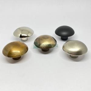 Perilla redonda de latón macizo para armario, perilla con placa de fondo de Metal antiguo de alta calidad, tirador de cajón de armario, Hardware al por mayor - Product Image 4