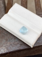 Piedra Preciosa Suelta de Aguamarina Natural de 2.35 Quilates, 7mm, Forma de Cojín, Color y Calidad Excelentes para Joyería