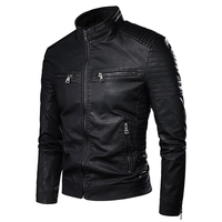 Veste en cuir pour homme, style vintage tendance, automne/hiver, imprimé animal, décoration avec ceinture boutonnée, tissu satiné respirant, coupe-vent