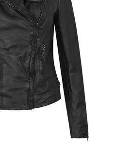 แจ็คเก็ตหนังแฟชั่นกันลมสำหรับผู้หญิงเสื้อแจ็คเก็ตแฟชั่นหนังแกะสำหรับผู้หญิง - Product Image 6