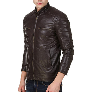 Veste en cuir d'agneau véritable pour homme de haute qualité, personnalisée, tendance, avec logo personnalisé, veste pour homme - Product Image 1
