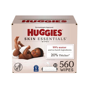 Lingettes à l'aloe vera hydratantes Huggies Skin Essentials et sans danger pour les nouveau-nés - Product Image 1