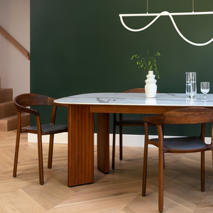 เก้าอี้รับประทานอาหารที่ทันสมัยสร้างขึ้นอย่างสวยงามพร้อมพนักพิงเบาะตัวเลือกต่างๆสำหรับการตกแต่งภายในที่ทันสมัย - Product Image 6