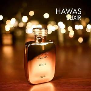 Parfum HAWAS ELIXIR 100ml par Rasasi Original Dubaï Arabe Longue Durée Eau de Parfum pour Hommes - Product Image 5