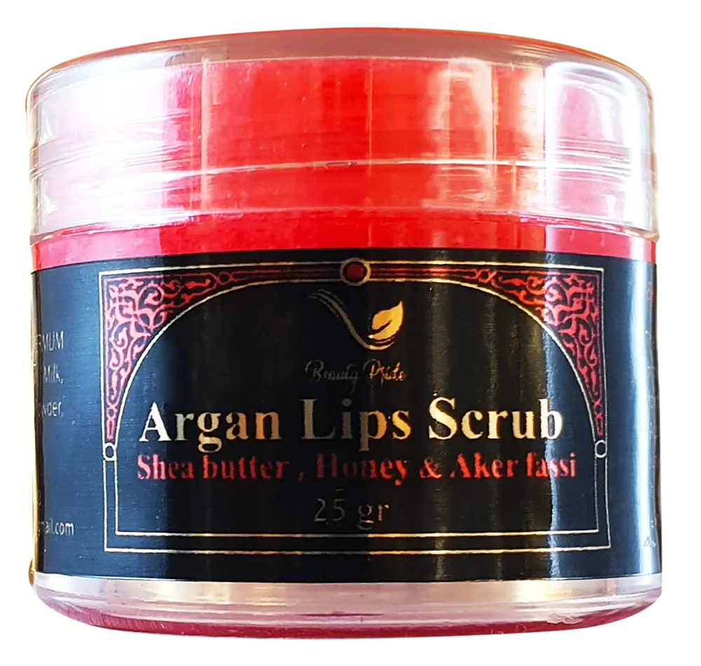 Rotulagem privada preço de fábrica luxuoso venda quente Vegan Gentle Lip Scrub manteiga de karité _ Mel _ Aker Fassi Lip Care