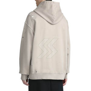 Ropa de calle de alta calidad, venta al por mayor, sudaderas con capucha desgastadas, ropa de moda, Jersey personalizado, sudaderas con capucha desgastadas de algodón - Product Image 5