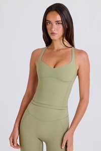 2025 Custom Logo Casual Breathable Bodycon Rib Knit Halter Neck <b>Women's</b> Tank <b>Top</b> High Quality Ribbed Crop <b>Top</b> wholesale - Product Image 3