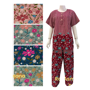 Ropa de Casa diaria Floral para mujer, ropa de dormir de rayón de dos piezas súper cómoda, ropa de casa de verano de talla grande - Product Image 2