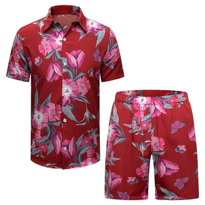 เสื้อชายหาดของผู้ชายเสื้อเชิ้ตเสื้อเชิ้ตพิมพ์ลายดอกไม้แบบลำลองและชุดเดรสแขนสั้น2022วันหยุดฤดูร้อน - Product Image 2