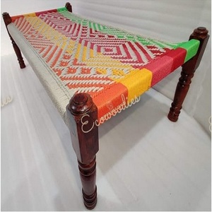 Cama Tradicional de Mimbre Manji de Diseño, Elegante y Colorida, Estilo Pueblo, Tejida a Mano, con Incrustaciones de Hueso, para Apartamento - Product Image 3