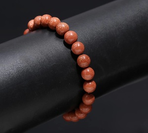 100% Natural Vintage Beaded Sunstone Gemstone Pulsera 8mm Naranja Curación Regalo para ella - Product Image 4