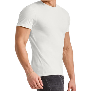 Impression de logo personnalisé de haute qualité T-shirts pour hommes T-shirt à manches courtes pour hommes adultes Microfibre Crew Fitness Col arrondi Sporting - Product Image 4