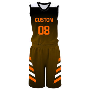 Ensemble de maillots de basket-ball personnalisés sublimés, jersey respirant et durable, design de shorts pour l'équipe et l'utilisation en club, jersey en mesh - Product Image 4