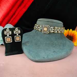 Conjunto de Gargantilla de circón victoriano con piedra moissanita ligera y cómoda, perfecta para eventos, bodas o noches festivas - Product Image 2