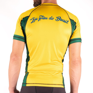 Camiseta de compresión de manga corta para hombre Camiseta de fitness sublimada con tejido de lona lavado y elástico de secado rápido - Product Image 2