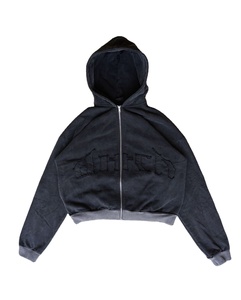 Ropa de calle, diseño personalizado, 100% algodón, peso pesado, bordado desgastado, sudaderas con capucha para hombre - Product Image 3