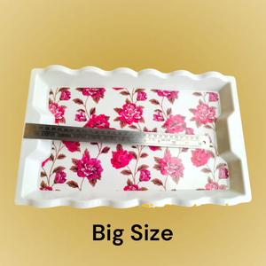 VKL Elegant Classic Pattern Design 3-Piece <b>Melamine</b> Serving Tray <b>Set</b> High Quality Home Party Table Decor at Low Price - Product Image 6