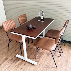 Juego de Comedor Rectangular Contemporáneo CBCF243, Mesa de Tela Resistente y 4 Sillas para Restaurantes y Cafeterías - Product Image 5