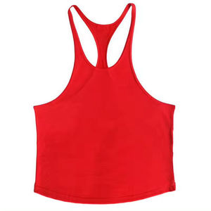 Débardeurs de sport sans manches de haute qualité en coton et polyester mélangés avec logo personnalisé pour hommes, grande taille, couleur unie sur le devant - Product Image 6