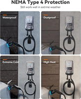 USA 40A 40A 50A Type 1 AC EV chargeur usage domestique 240V 208V 110V entrée 25ft longueur câble de charge avec prise NEMA 14-50