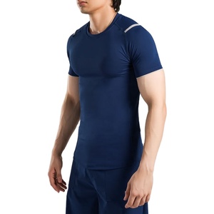 เสื้อยืดออกกำลังกายแบบรัดรูปทรงปกติ คุณภาพสูง ยืดหยุ่นได้ ผลิตจากผ้าฝ้าย 100% ระบายอากาศดี เป็นมิตรต่อสิ่งแวดล้อม เหมาะสำหรับการออกกำลังกาย ขายส่ง - Product Image 4