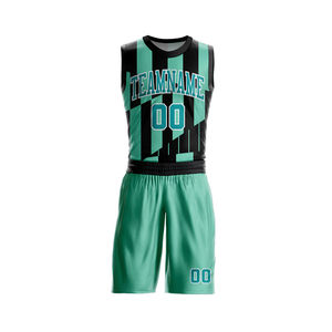 Vêtements de basket-ball personnalisés en gros, sublimés, respirants, à séchage rapide, ensemble de maillots et shorts pour hommes, tenue d'entraînement pour équipes jeunes - Product Image 2