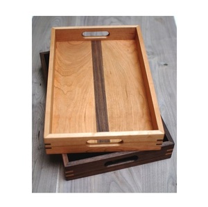 Dernier plateau de service en bois rustique fait à la main pour thé boissons collations petit déjeuner cuisine vaisselle usage alimentaire vente en gros - Product Image 5