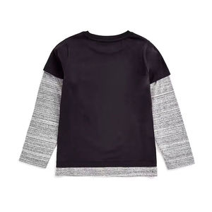 เสื้อยืดแขนยาวผ้าแคนวาสสองชั้นหนาพิเศษ พิมพ์ลายกราฟิกดิจิทัลตามสั่ง โลโก้  ทรงโอเวอร์ไซส์ ผ้าฝ้าย 100% สำหรับผู้ชาย - Product Image 2