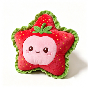 Peluche personnalisée mignonne en forme de fraise, douce, brodée, avec doublure en maille, accessoires pour enfants de 5 à 7 ans, cadeau d'anniversaire unisexe, 12 cm - Product Image 3