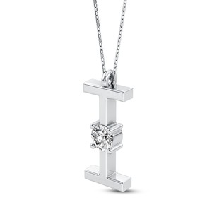 Colgante de Letra Inicial con Diamante Cultivado en Laboratorio de Alta Calidad VVS VS EF, Plata de Ley 925 con Acabado en Oro, Colgante de Alfabeto Personalizado - Product Image 4