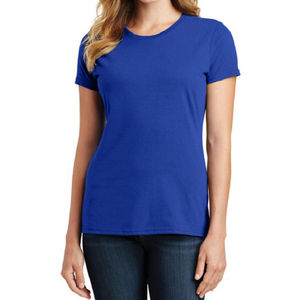 Camiseta de calidad superior Camiseta de manga corta de secado rápido y tela suave de algodón de diseño simple para mujer - Product Image 1