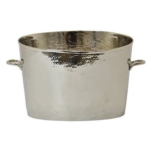 Modern Luxury Hammered Design Silver Finishing Aluminium Metal <b>Bar</b> & <b>Wine</b> Bucket for Beer <b>Wine</b> Champagne & Party Cooler - Product Image 2