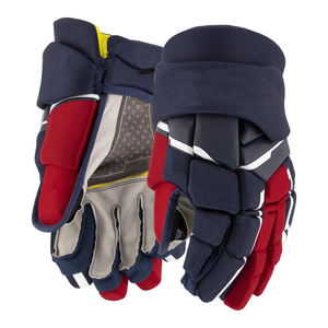 Gants de hockey sur glace légers, respirants et très demandés, avec fermeture à pression réglable en cuir et fibre de carbone pour l'entraînement sportif - Product Image 1