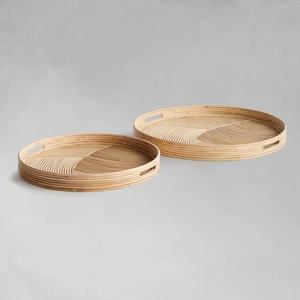 2025 dernier plateau de service en rotin Design beaux motifs décoratifs ustensiles de cuisine pour la maison et le restaurant pour les hôtels - Product Image 1