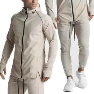 Men's Custom Logo High Quality <b>Nylon</b> Tracksuit Breathable Wholesale Sweatsuit <b>Jogger</b> Set Zipper Cargo Windbreaker Unisex Plus - Product Image 1