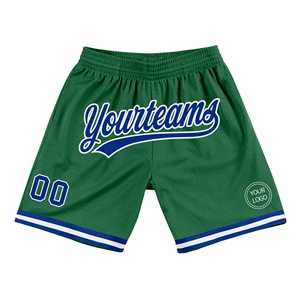 Pantalones cortos personalizados Kelly Green Old Gold-Black Throwback Basketball Shorts Ropa deportiva ommiz industry - Product Image 1